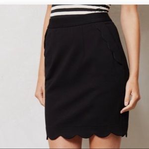 NWOT Darling high waist scalloped hem pencil skirt from Anthropologie
